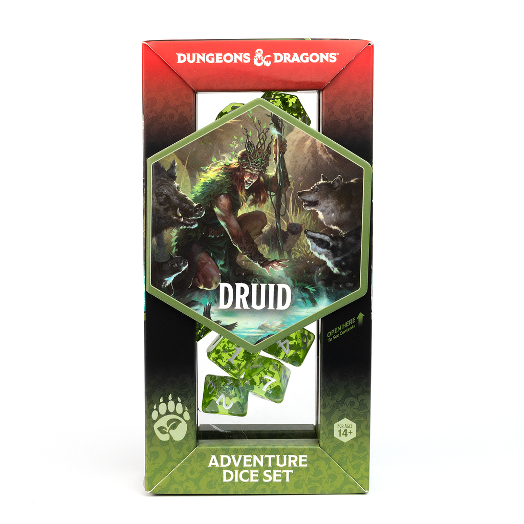 D&D Adventure Dice Set - Druid Edition | Green 15pc Collection